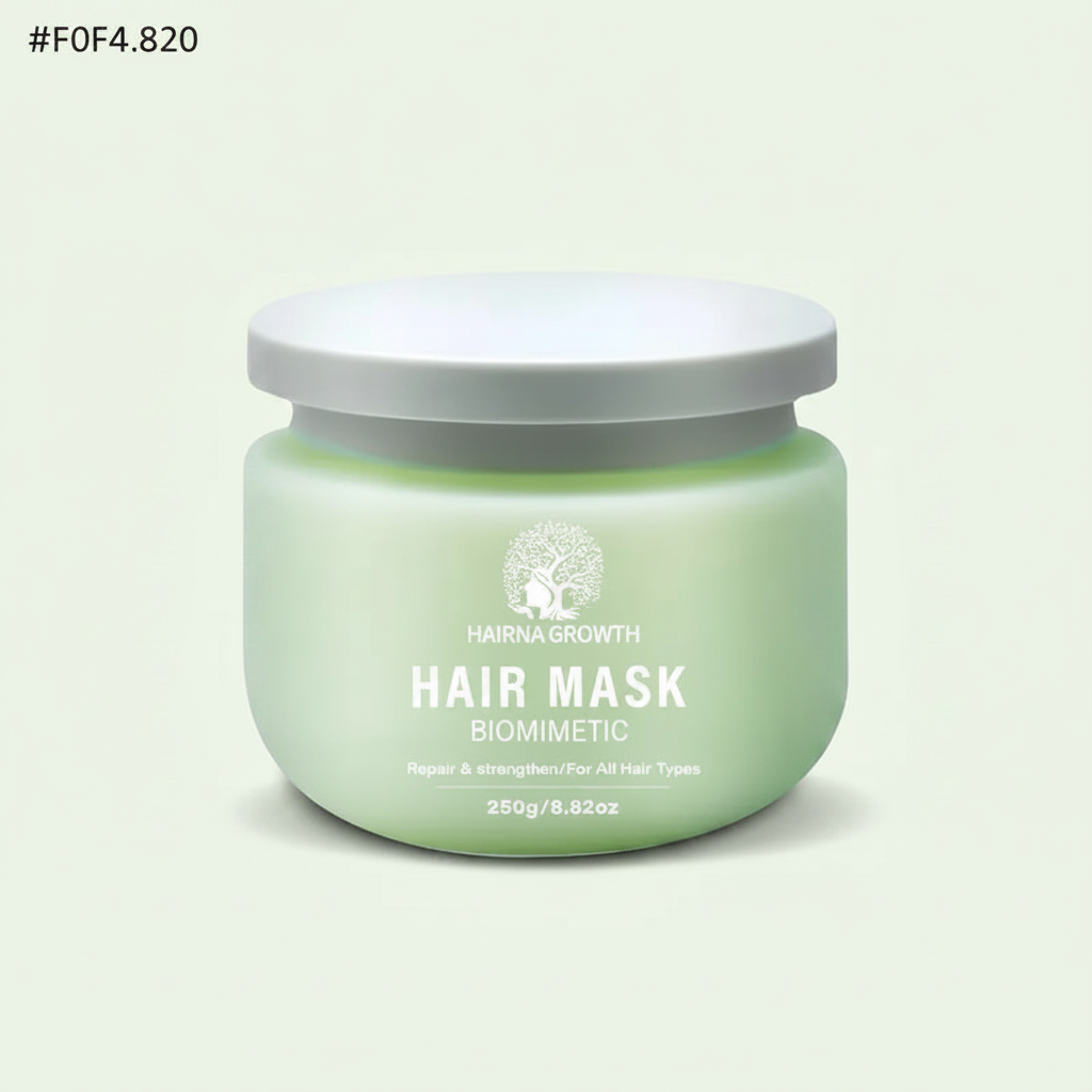 Hair Mask - fond vert sauge