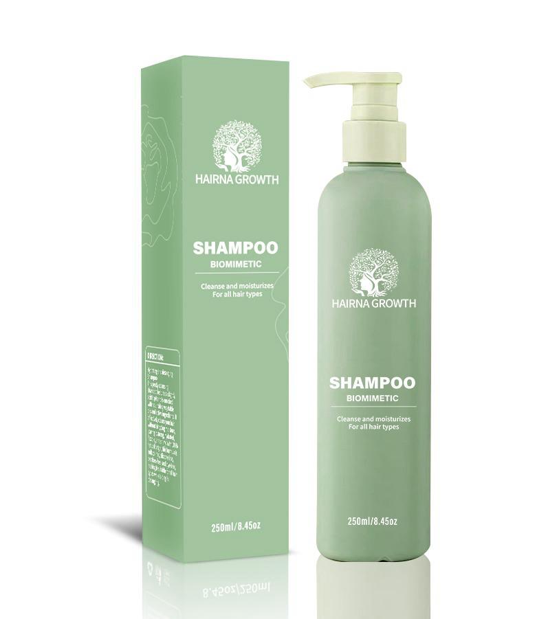 Bouteille de Shampooing hydratant biomimétique de 250ml, conçue pour hydrater tous types de cheveux.