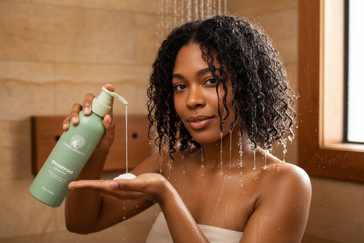 Étape 1 - Shampoo cheveux mouillés